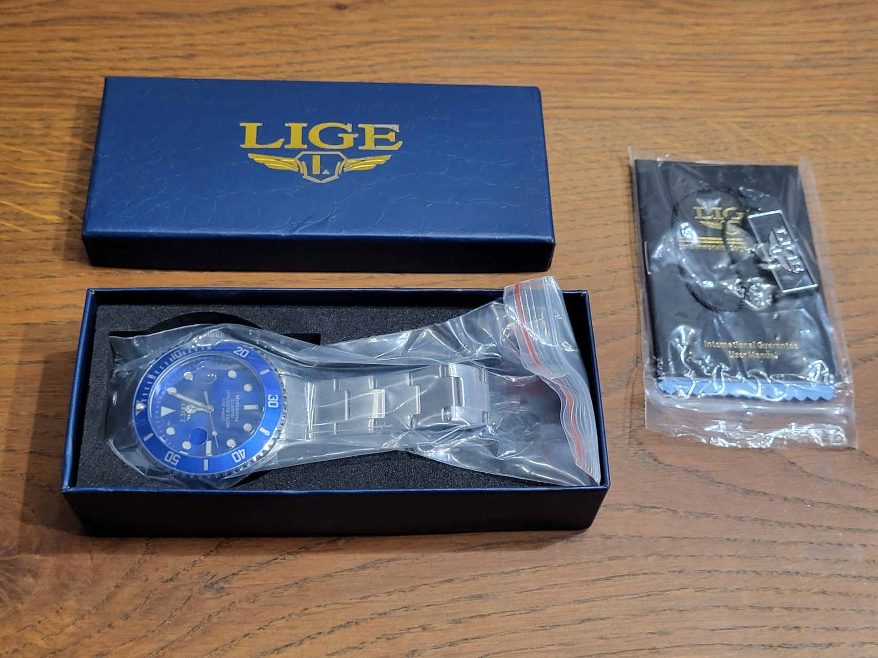 Uhren: Armbanduhr blau, LIGE – Neu (gemäss Beschreibung) aus Uster von gurust 1