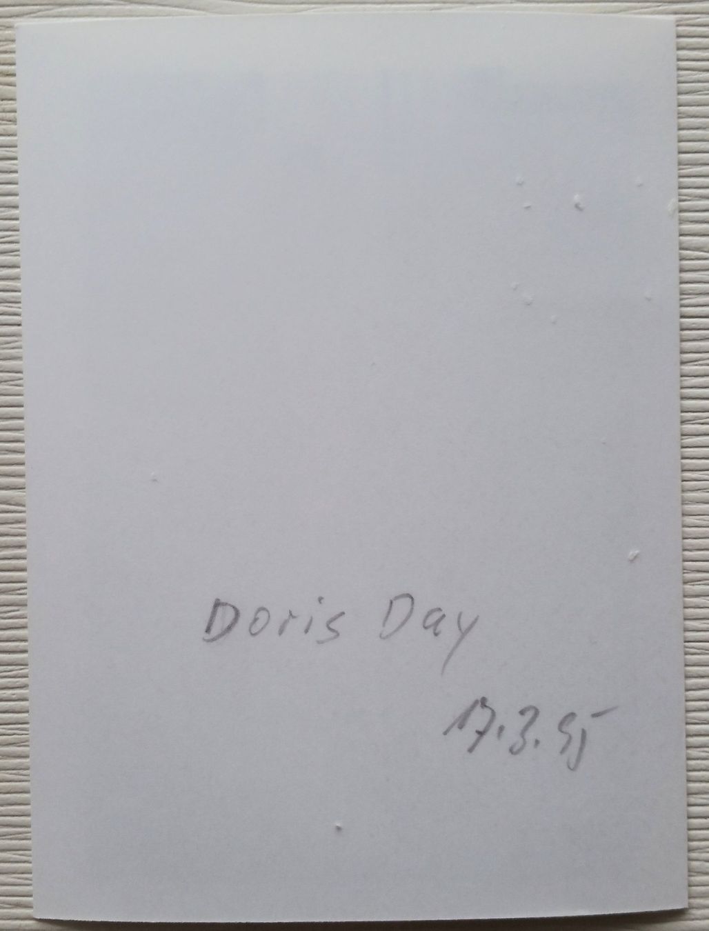 Autografi: Doris Day, signiertes Original-Autogramm, 1995 – Usato da Oberriet SG venduto da ganesh435 1
