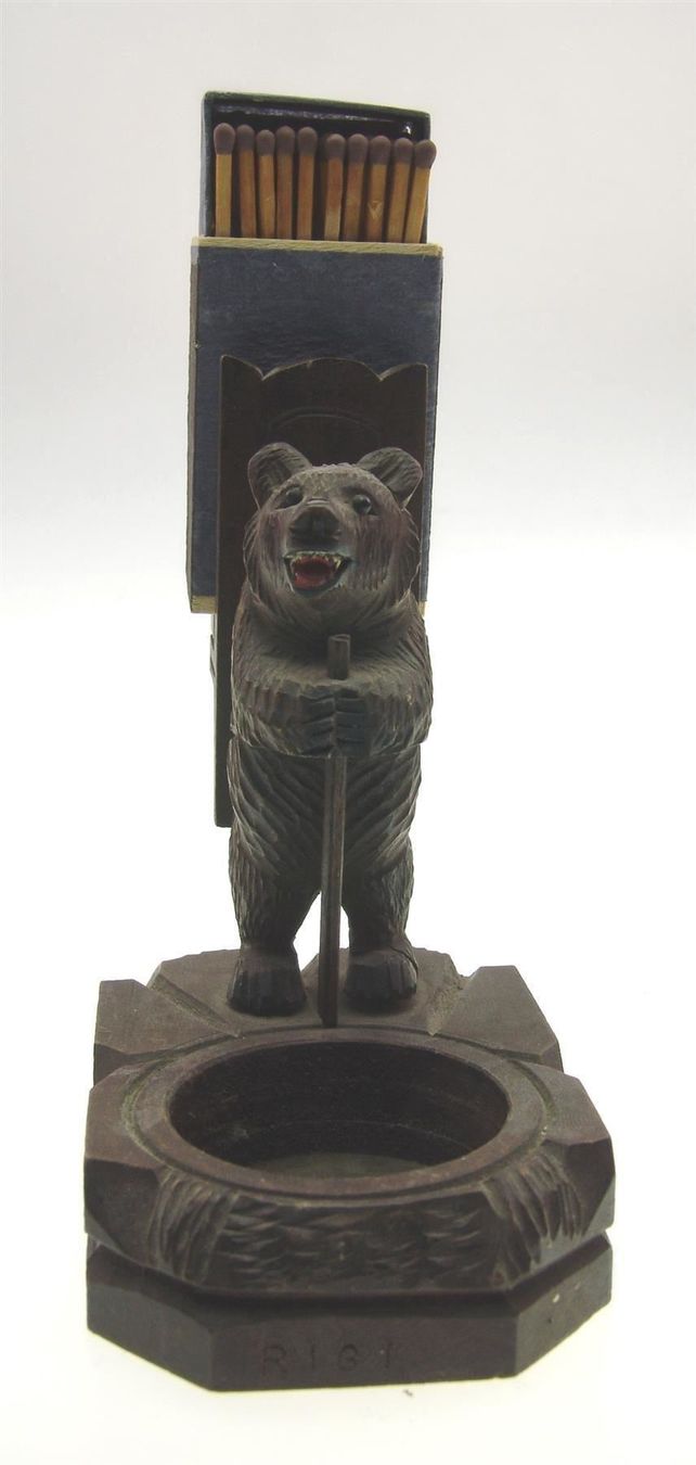 Sculptures & Statues: Alter wunderschöne Brienzer Wanderbär mit Streichholzhalter – D'occasion à Langenthal par TolleGeschenke2026 2
