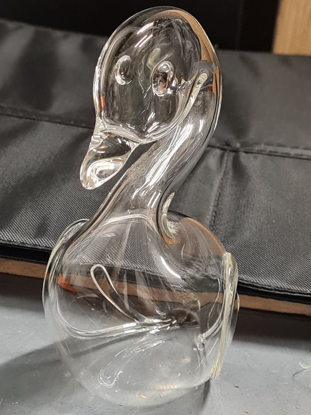 Figuren: Glas Figur Schwan, innen hohl, diagonal 14 cm – Gebraucht aus Amriswil von kleindeko 2