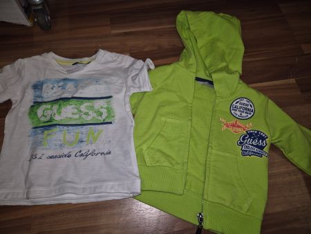 Guess Sommer Set, T-Shirt und Kapuzenjacke, Grösse 86 k7