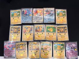Pokémon 30th Celebration 11 x Pikachu + EX-Karten Englisch