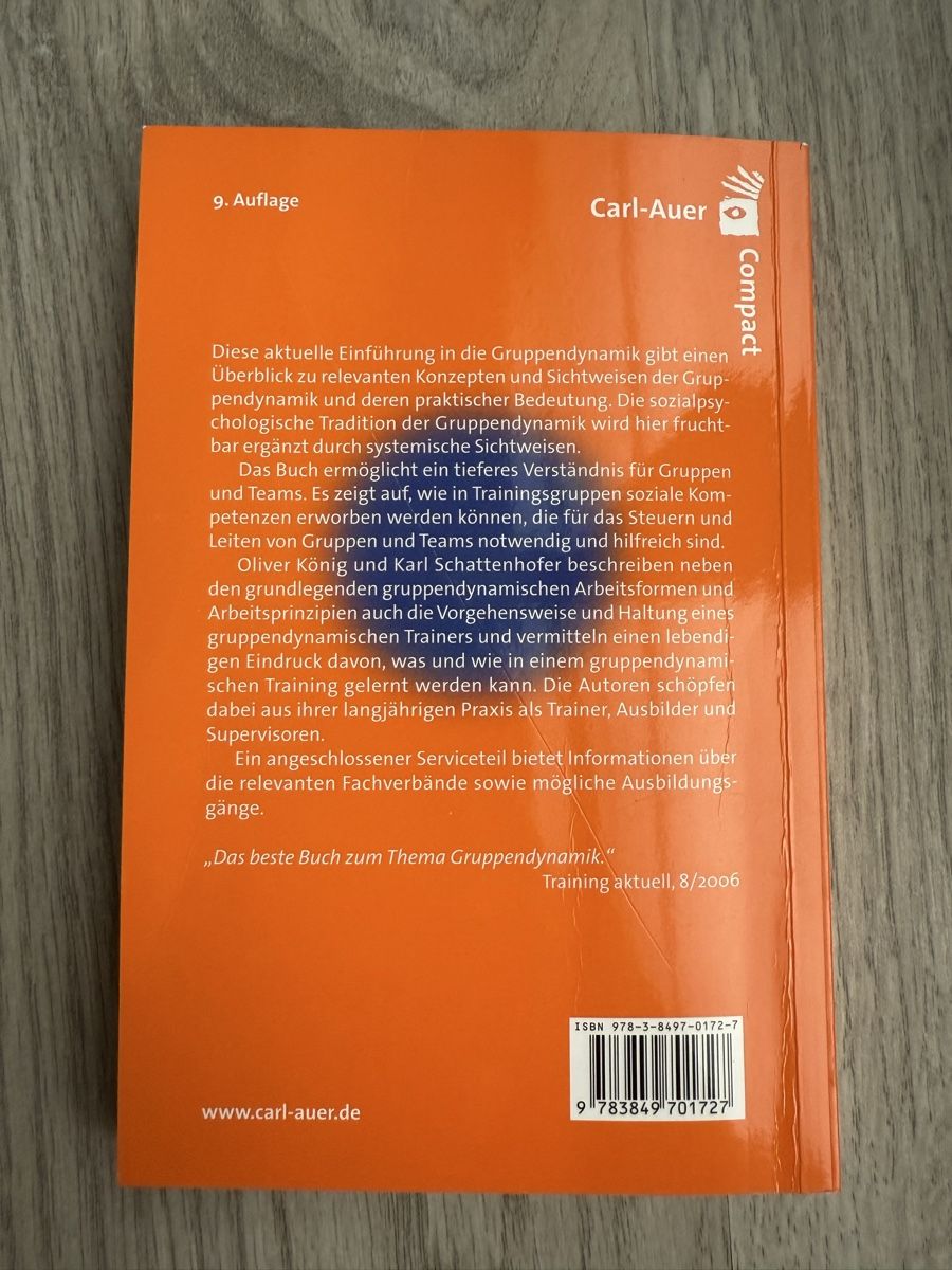 Libri: Einführung in die Gruppendynamik – Nuovo (secondo la descrizione) da Wald ZH venduto da 2kndPlant 1