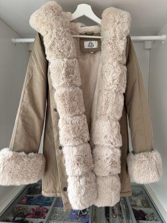 Parka, Kunstfell, Grösse S/M, Jacke, Faux Fur