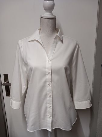 Walbusch Bluse Extraglatt Gr.38 weiss, Neuwertig