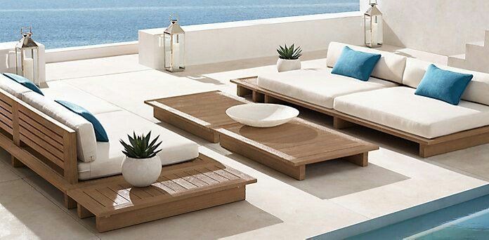 Divani: Sofa Outdoor Lounge Gartensofa Teakholz Gartenmöbel Couch – Nuovo e nell'imballaggio originale da Daisendorf venduto da Wohn-Kult 1