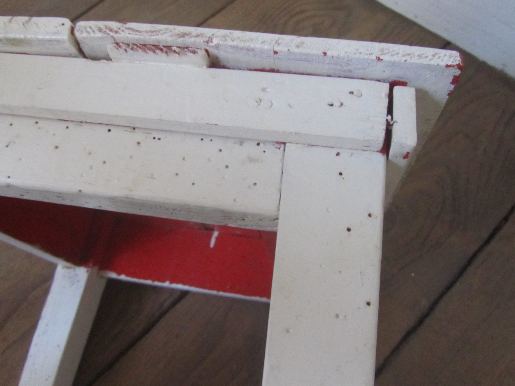 Tabourets: Hocker Holz weiss Shabby Chic, gebraucht – D'occasion à Seengen par mikelele 3