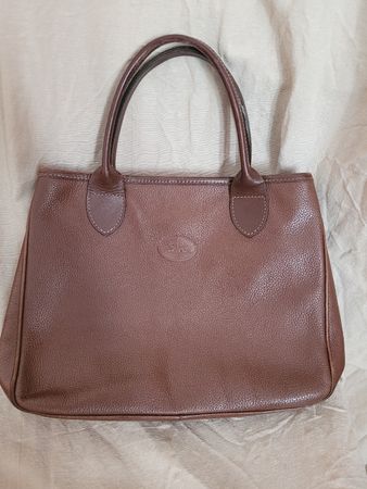 Sac à main Longchamp cuir marron "Cavalcade"