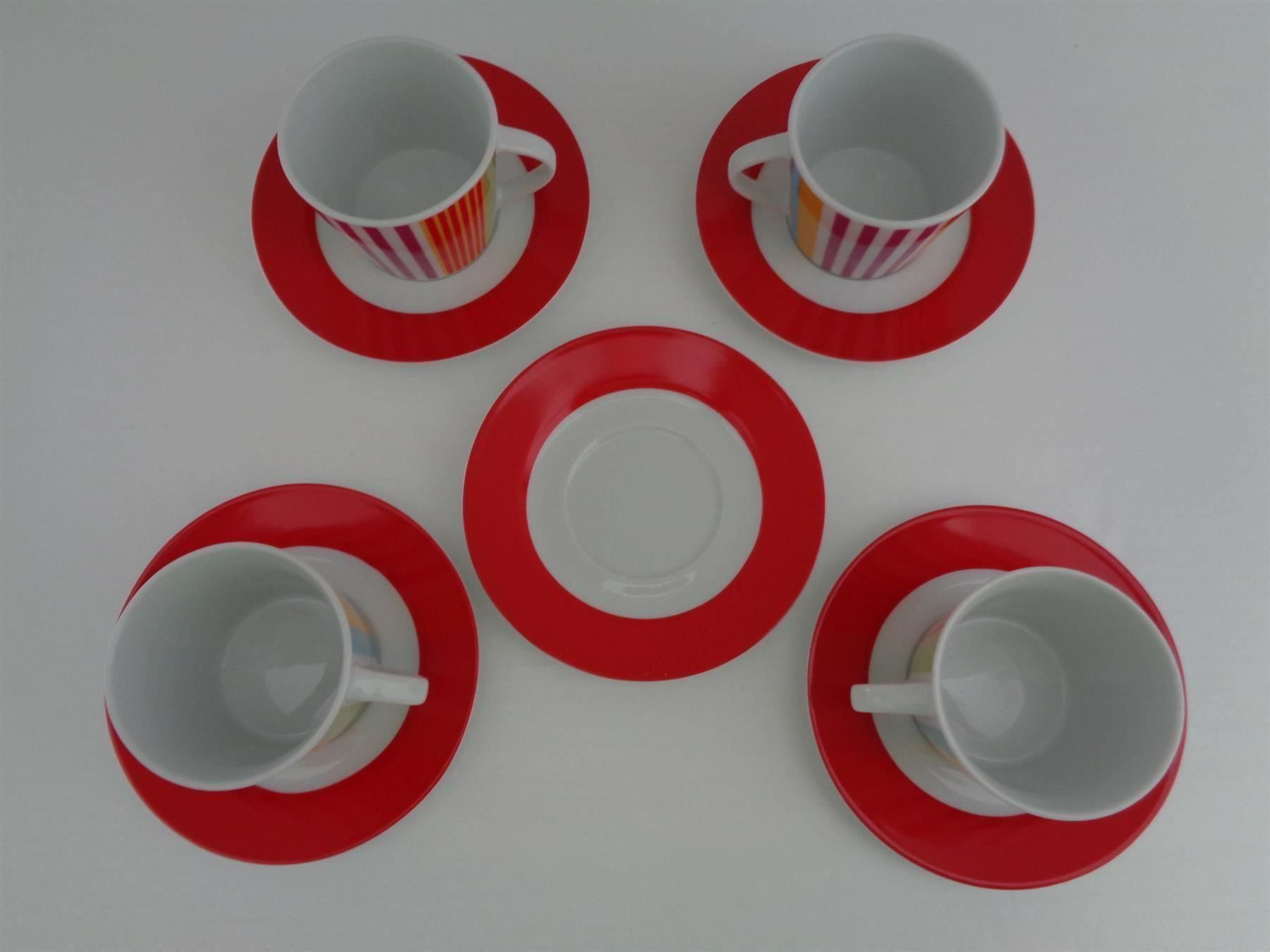 Tassen: 4 Tassen mit 5 Unterteller MF Design – Gebraucht aus Chur von omonia 1