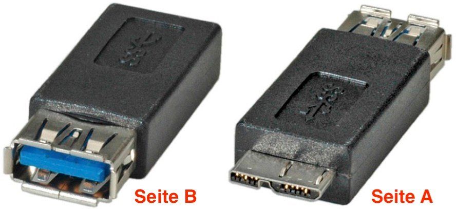 Unità & Adattatore: Roline Gender Changer USB-3.0 Typ-A_zu_microB BU/ST schwarz – Nuovo e nell'imballaggio originale da Reinach AG venduto da RiesenServicesGmbH