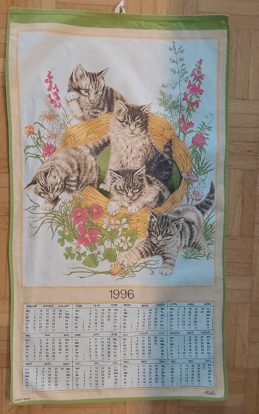 Küchentücher: Küchentuch Motiv Kalender 1996 – Gebraucht aus Köniz von scopello12