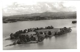 Insel Ufenau - Zürichsee bei Päffikon (SZ) echt Foto-AK 1961
