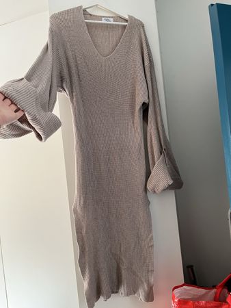 Lady Politan Strickkleid Beige,Onesize , Herbst-Look!