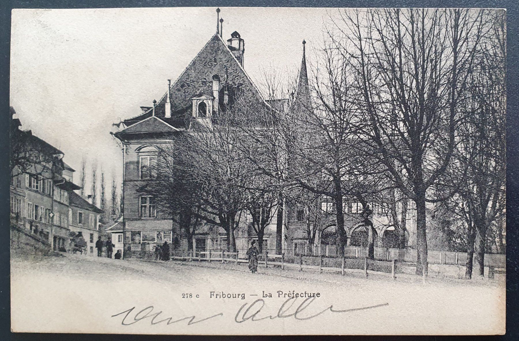 Cartoline postali: Fribourg - La Prèfecture 1906 – Usato da Kreuzlingen venduto da Rschweiz1