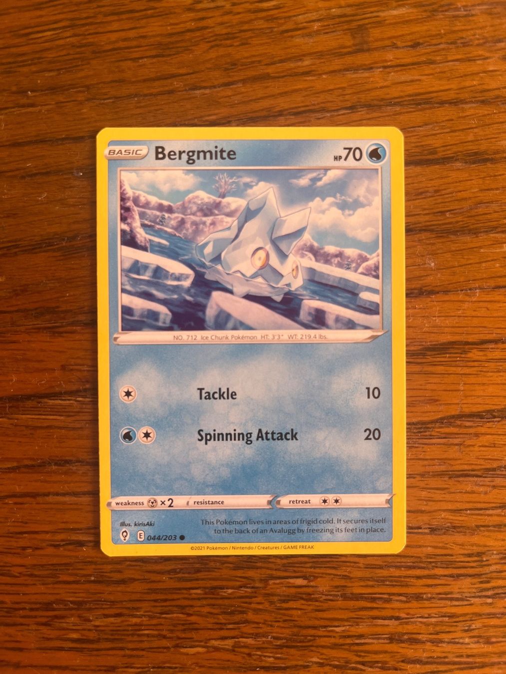 Pokémon Carte collezionabili: Carte Pokemon Bergmite - Evolving Skies - EN – Usato da Vernayaz venduto da Darkfrost