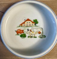 Alter LANGENTHAL PORZELLAN Kinderteller Motiv Bauernhof
