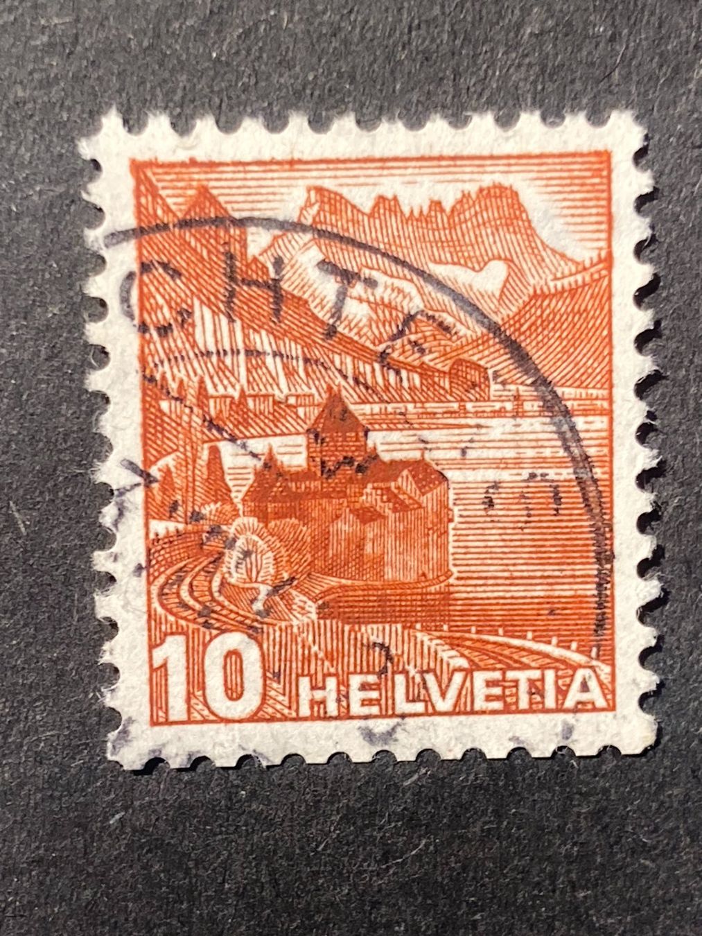 Tutti i francobolli: Schweiz 1942 Chillon 10 Rp. 257RM Bedarf Richterswil – Usato da Liestal venduto da schnueps