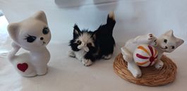 Katzenfiguren - 3 Stück