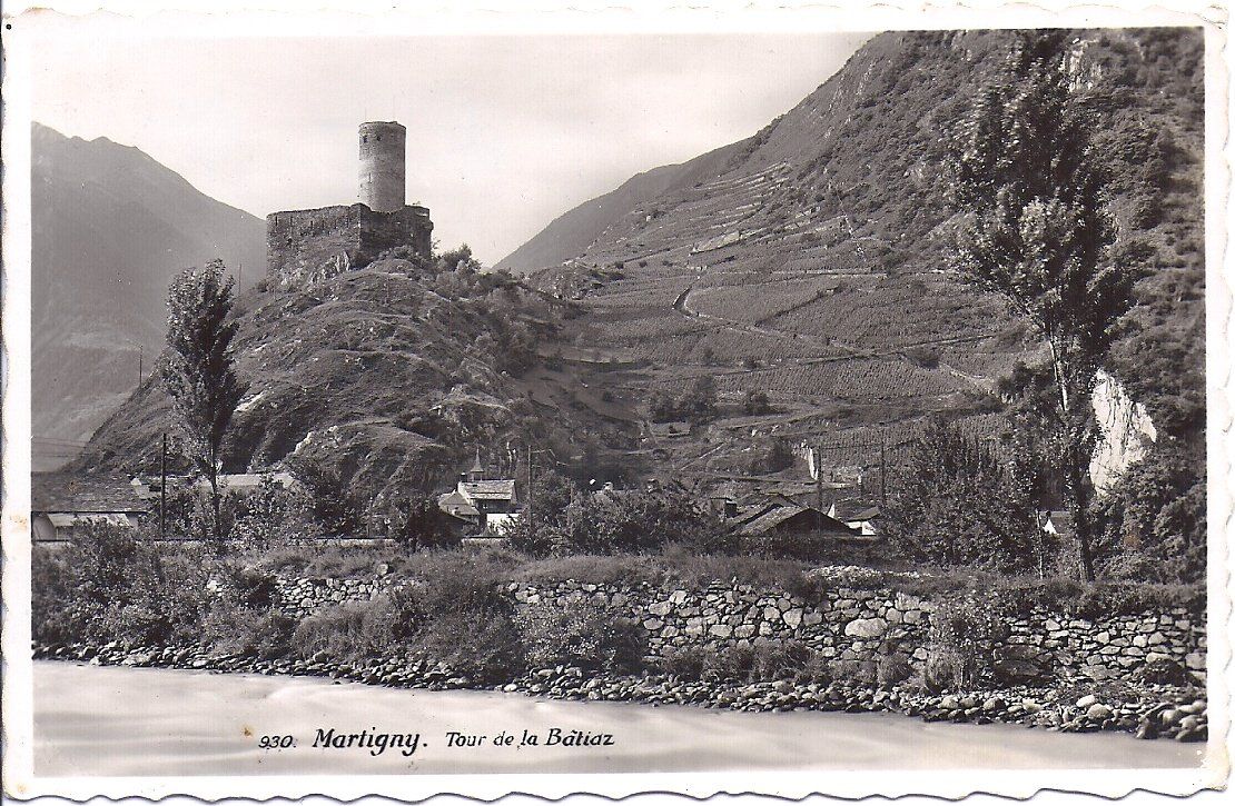 Cartoline postali: MARTIGNY, la tour de la Bâtiaz – Usato da Les Verrières venduto da Scampi0