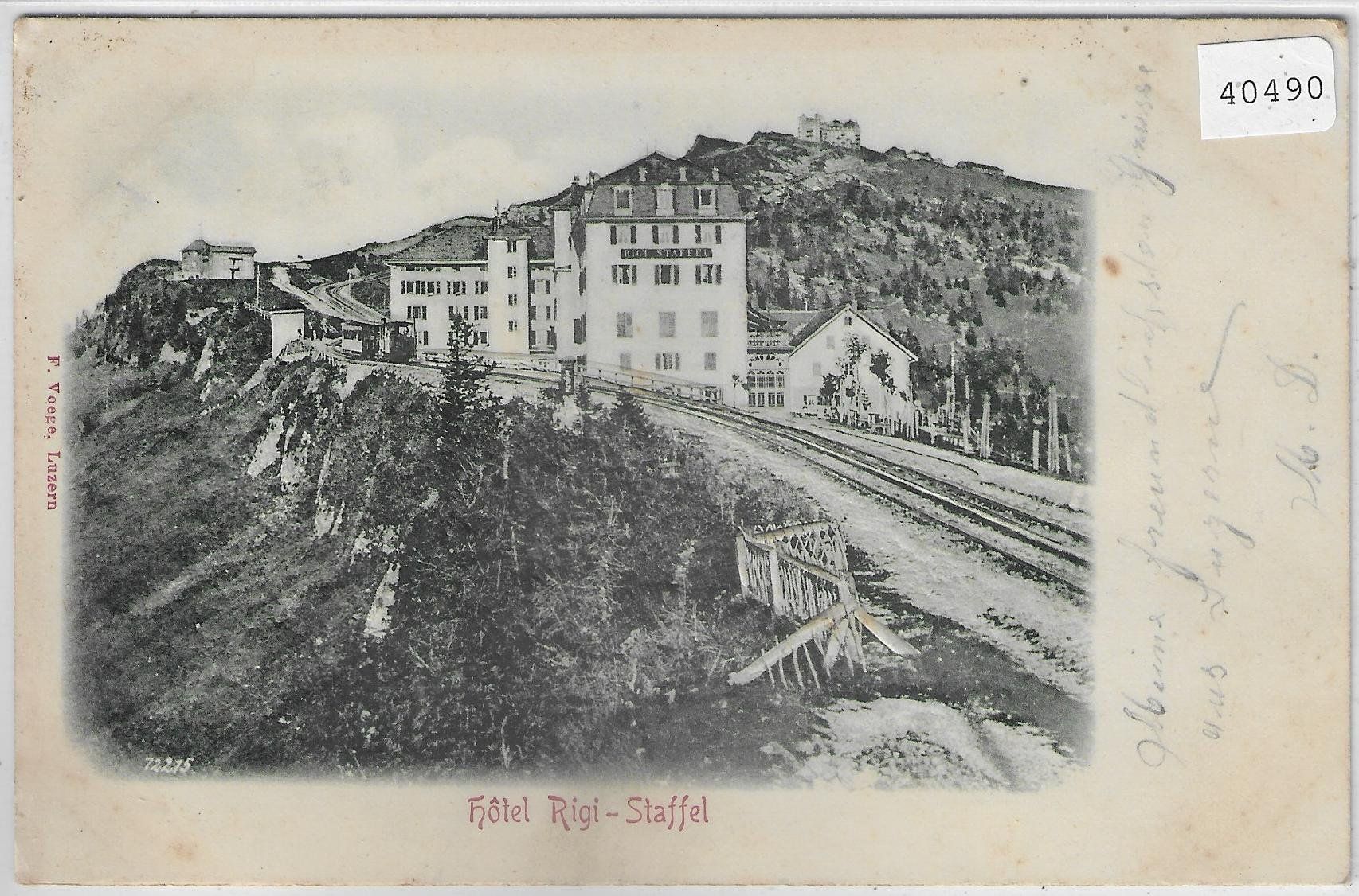 Ansichtskarten: Hotel Rigi-Staffel - Relief-Karte – Gebraucht aus Ettingen von Kartenplanet