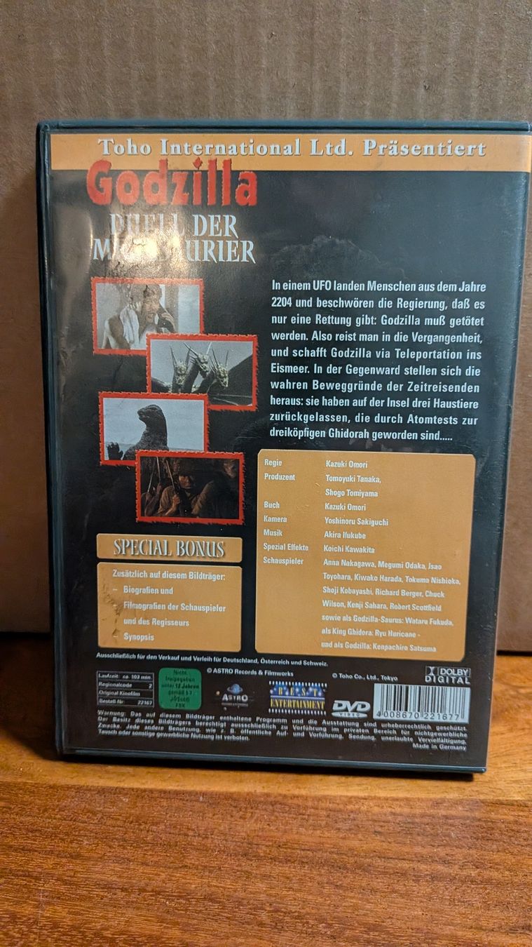 Tutti i DVDs: DVD Godzilla Duell der Megasaurier  – Usato da Thun venduto da Pizzamike 1