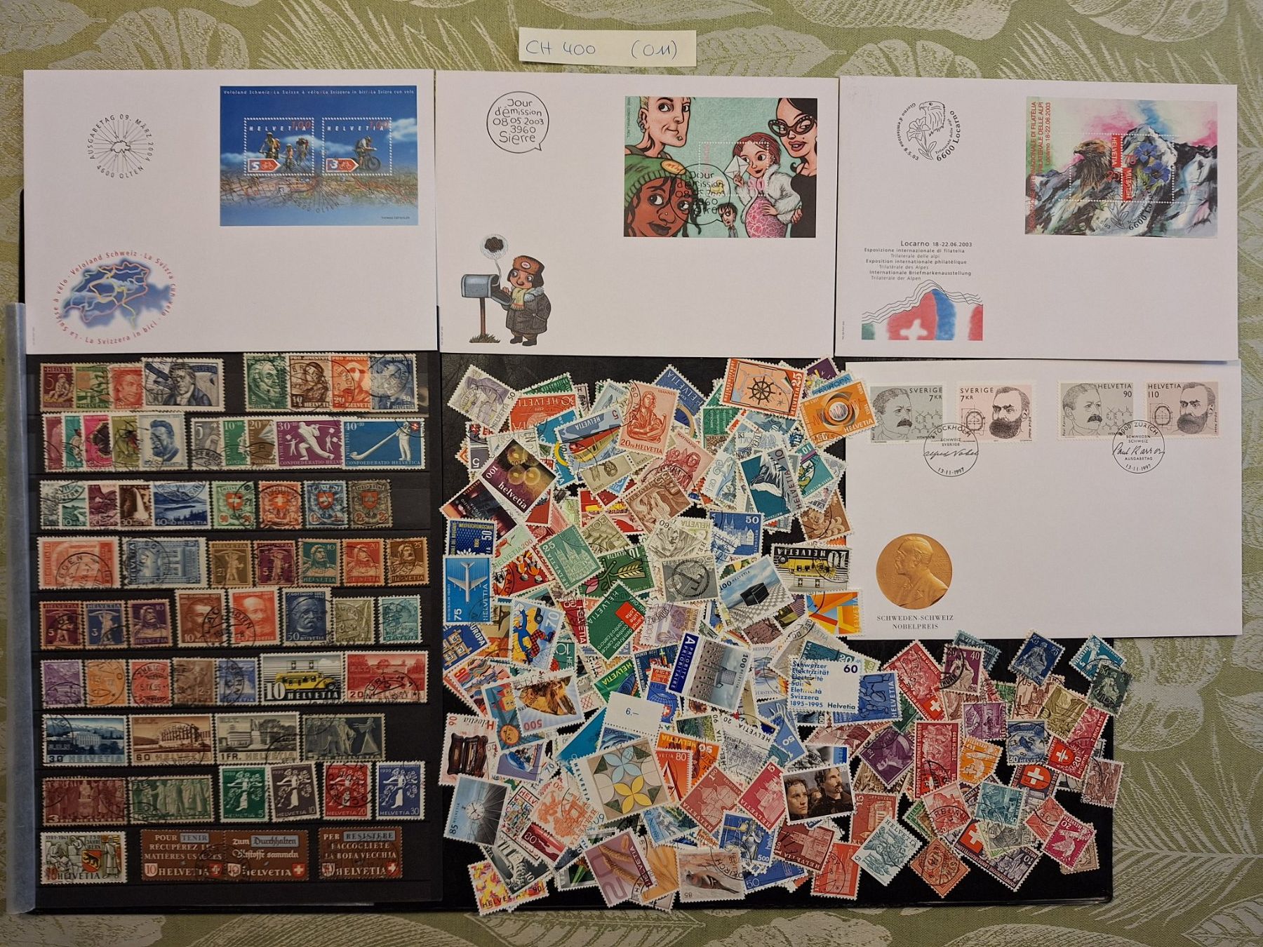Alle Briefmarken: CH: 400 VERSCHIEDENE GESTEMPELTE (011) – Gebraucht aus Genolier von Antoine30