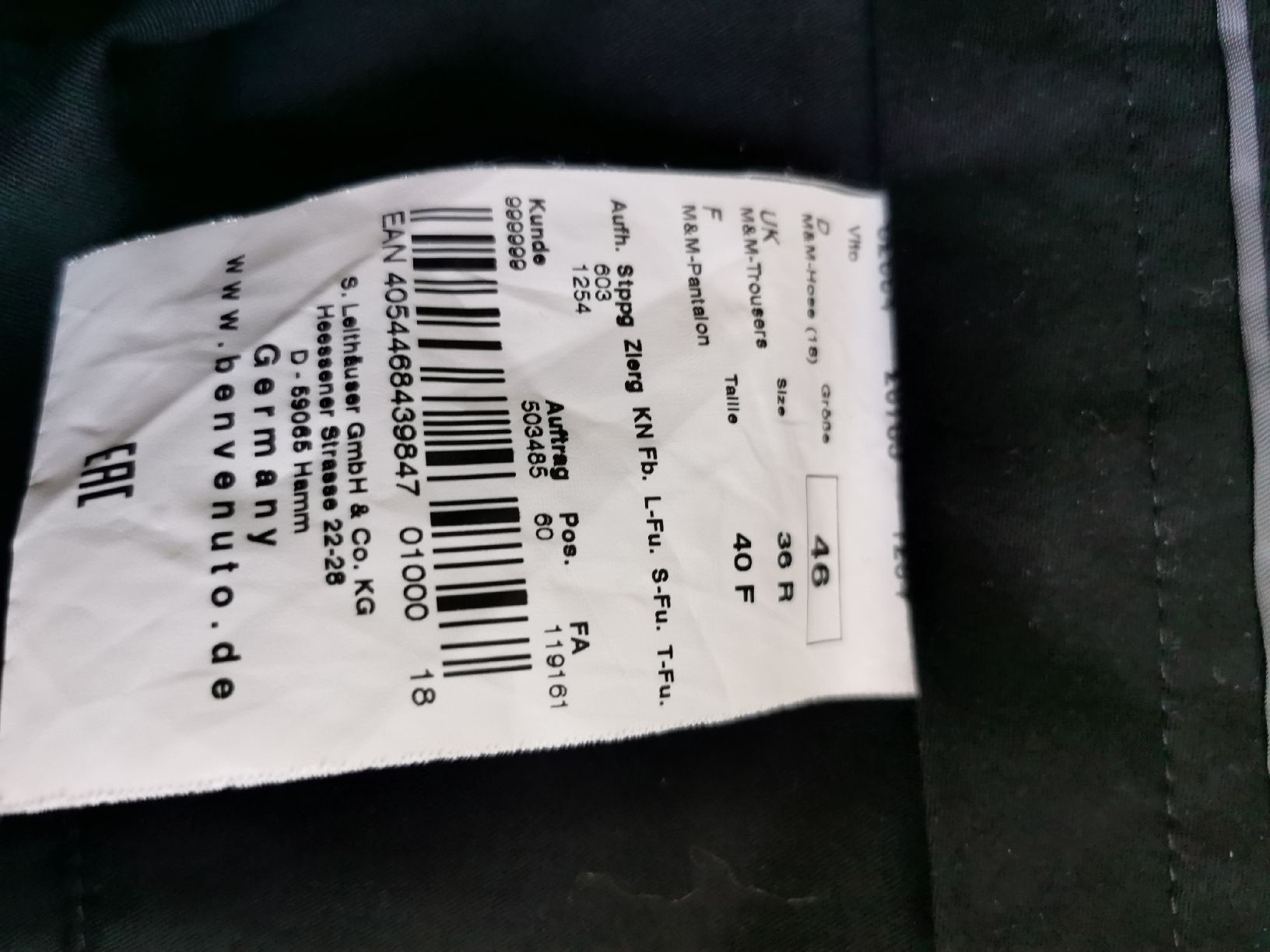 Pantaloni: Elegante Herrenhose – Usato da Weiningen ZH venduto da angebot05 3