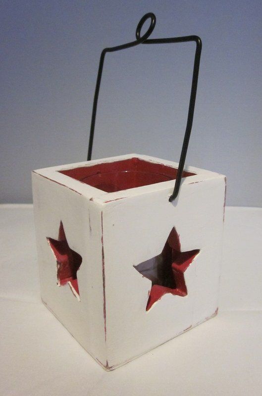 Lanterne: Windlicht Shabby Chic mit Stern Handarbeit – Usato da Bischofszell venduto da raika