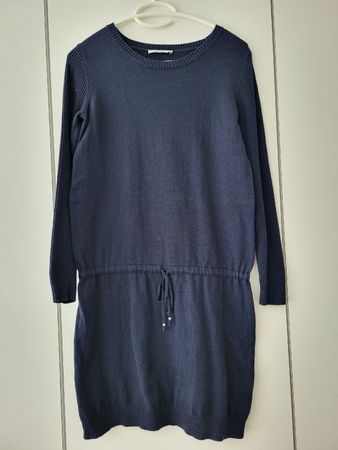 Edc Strickkleid, Gr. S, Dunkelblau,  Herbstkleid