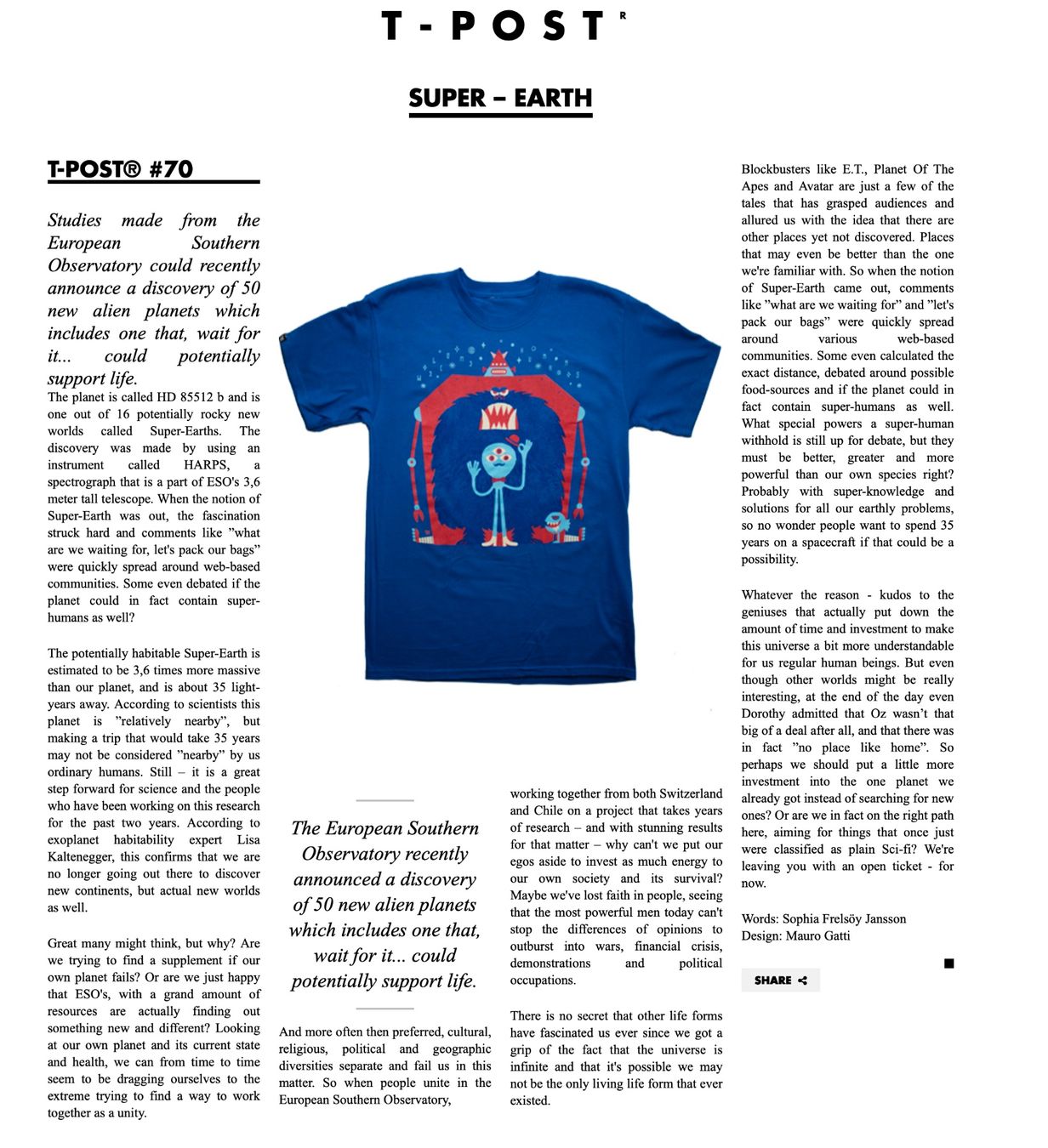 T-shirt: T-post.com Special T-Shirts mit Background - Grösse M – Nuovo (secondo la descrizione) da Münsingen venduto da Omasaki