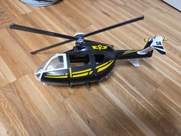 Playmobil Helikopter schwarz gelb Nummer 58 gebraucht
