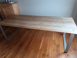 Esstisch Eiche Massivholz Metallgestell gebraucht 2.40m