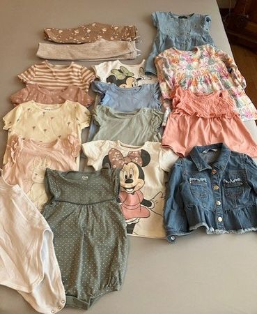 Lot  vetements fille 9-12 mois divers marques