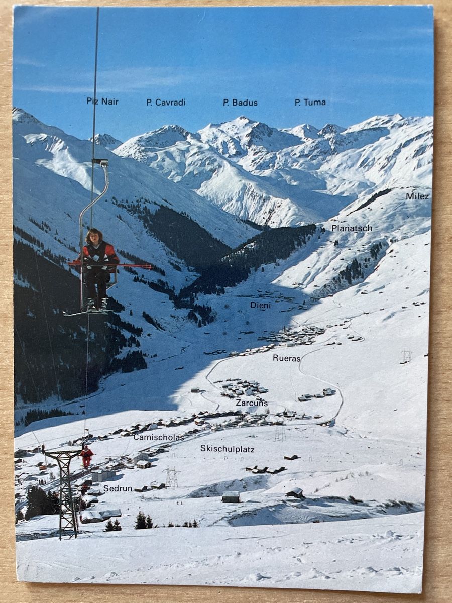 Cartes postales: Sedrun Postkarte Sesselbahn Cungieri, Graubünden – D'occasion à Neuhausen am Rheinfall par Arielle55