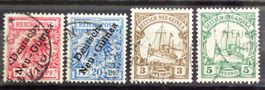 Deutsch-NEUGUINEA: 10+20 Pf. 1897, 3+5 Pf. 1900, O