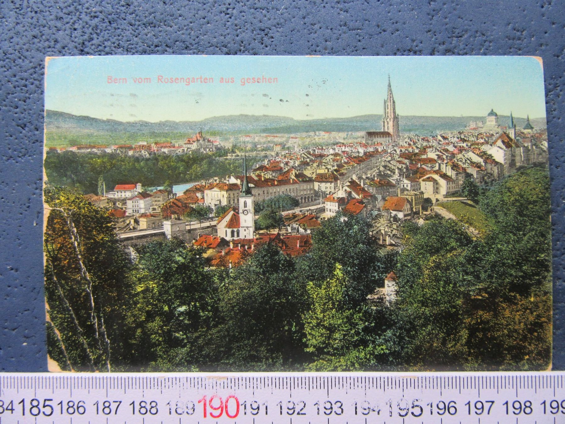 Cartoline postali: BERN 1916 VOM ROSENGARTEN AUS GESEHEN BUG – Usato da Ettingen venduto da Hausi4711