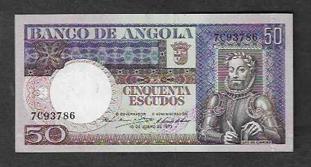 Banconote: Angola  50 Escudos  1973  Ungebraucht  99 % – Nuovo (secondo la descrizione) da Gordola venduto da coinsandnotes