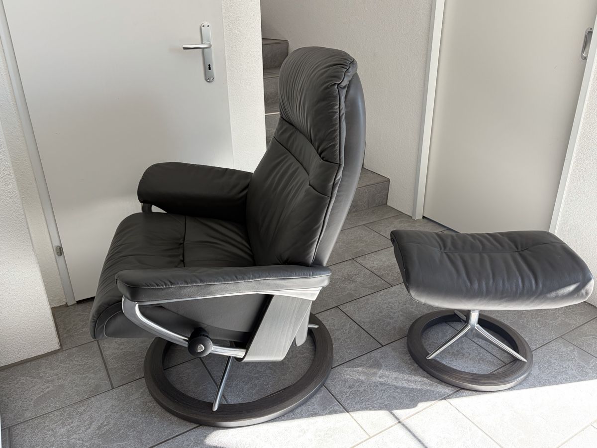 Stressless Poltrone: Stressless Sessel mit Hocker Ledersessel – Usato da Freienstein venduto da Zippi007 3