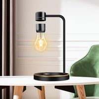Schwebende LED Tischlampe mit Magnetfuss Schwarz