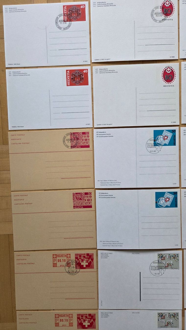Alle Briefmarken: Diverse Postkarten Ganzsachen Schweiz – Gebraucht aus Muri b. Bern von Nydegg3 5