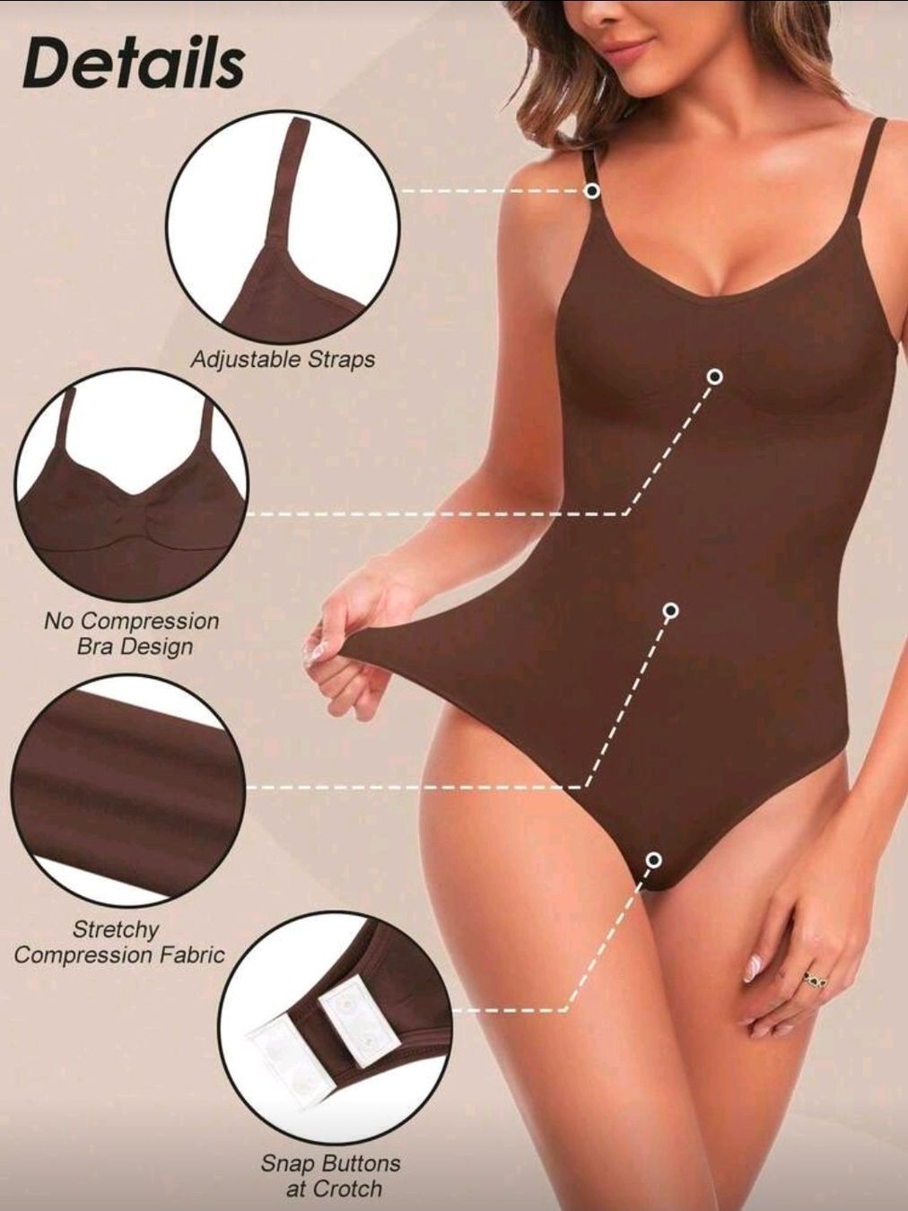 Altra biancheria intima: 💖 Shapewear Body - 38 / M - braun – Nuovo (secondo la descrizione) da Thalwil venduto da VitaMini
