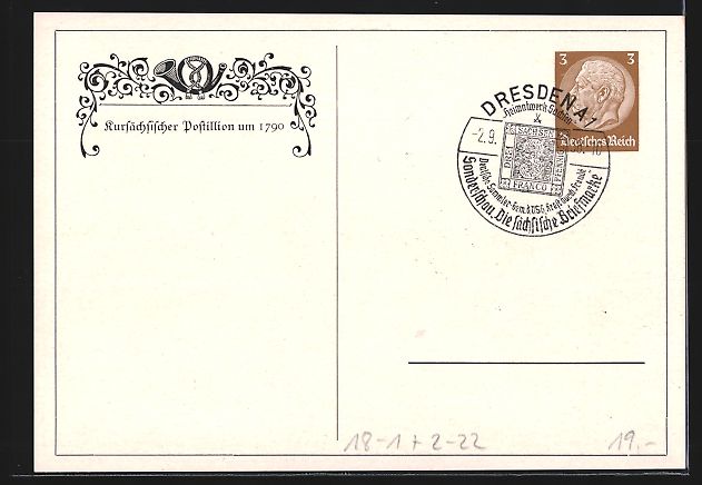 Cancelleria postale: Kursächsischer Postillion um 1790, Ganz – Usato da Berlin venduto da bartko-reher 1
