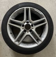 4x original AMG Alufelgen 17 Zoll, 5x112 mit alten Reifen