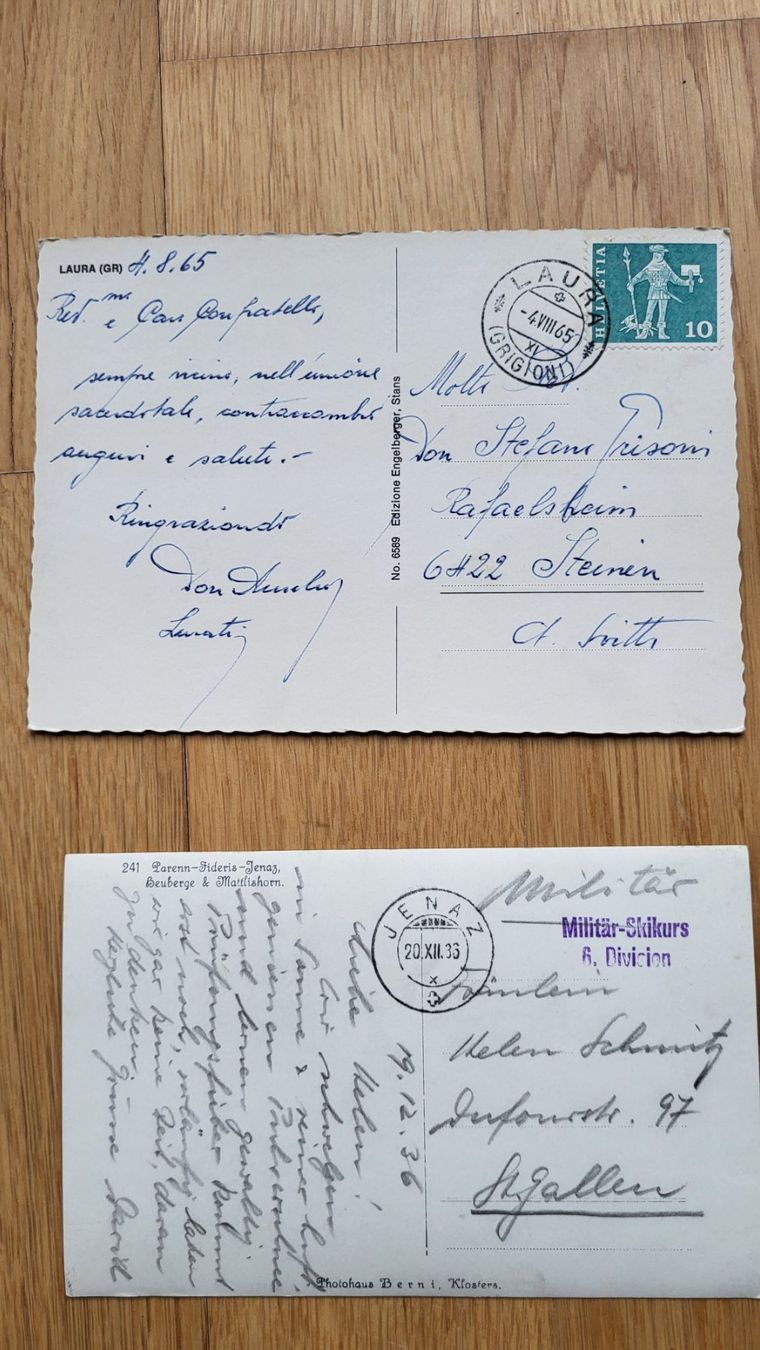 Cartoline postali: 5 Karten Graubünden Stempel  1906 – Usato da Bäriswil BE venduto da mimi.86 2