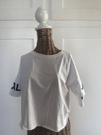 Kendall & Kylie T-Shirt weiss Oversized Crop M