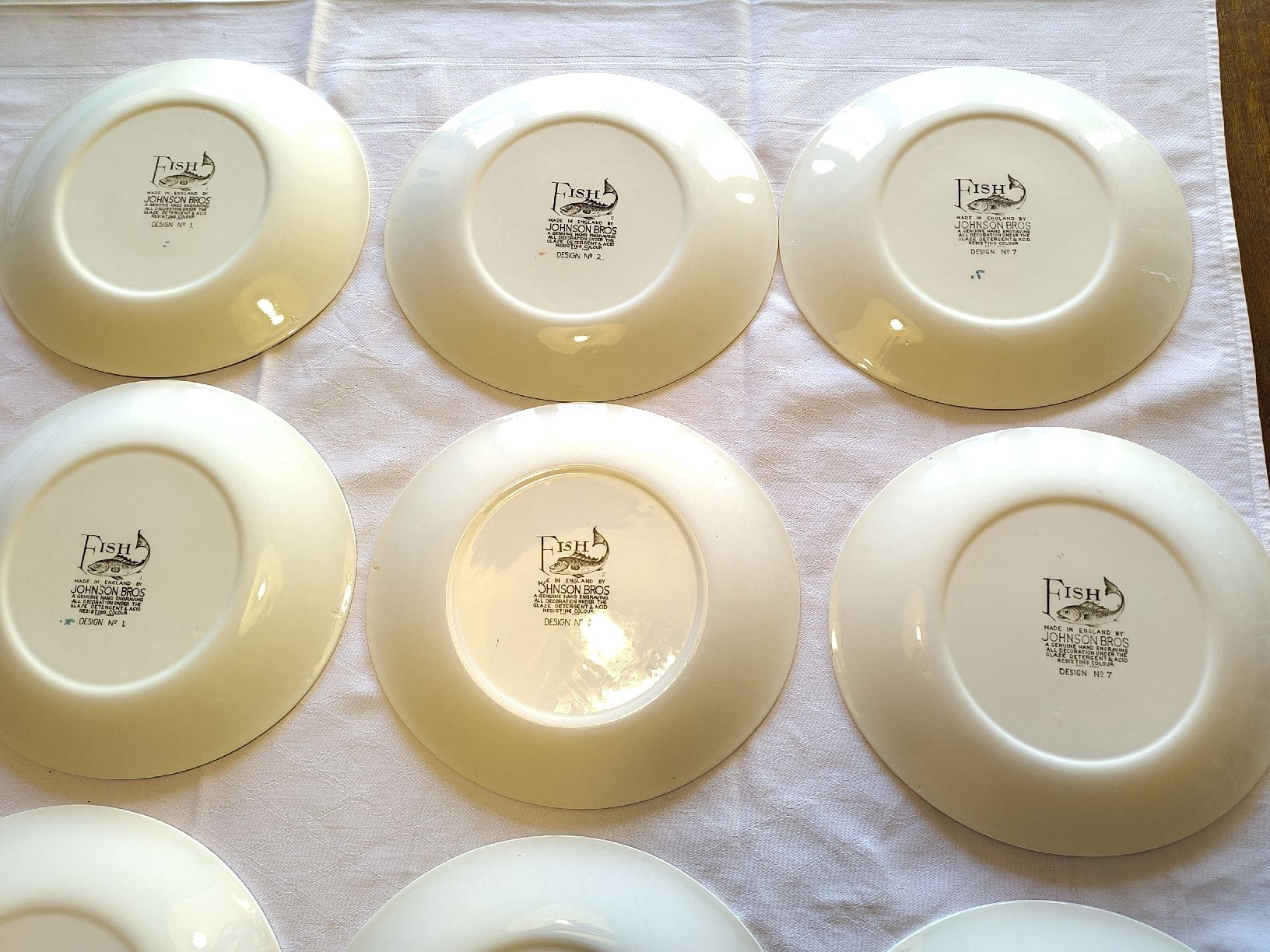 Johnson Brothers Services de table: Teller Set Johnson Bros Fish Design 11 – D'occasion à Biel/Bienne par DoNa82 8