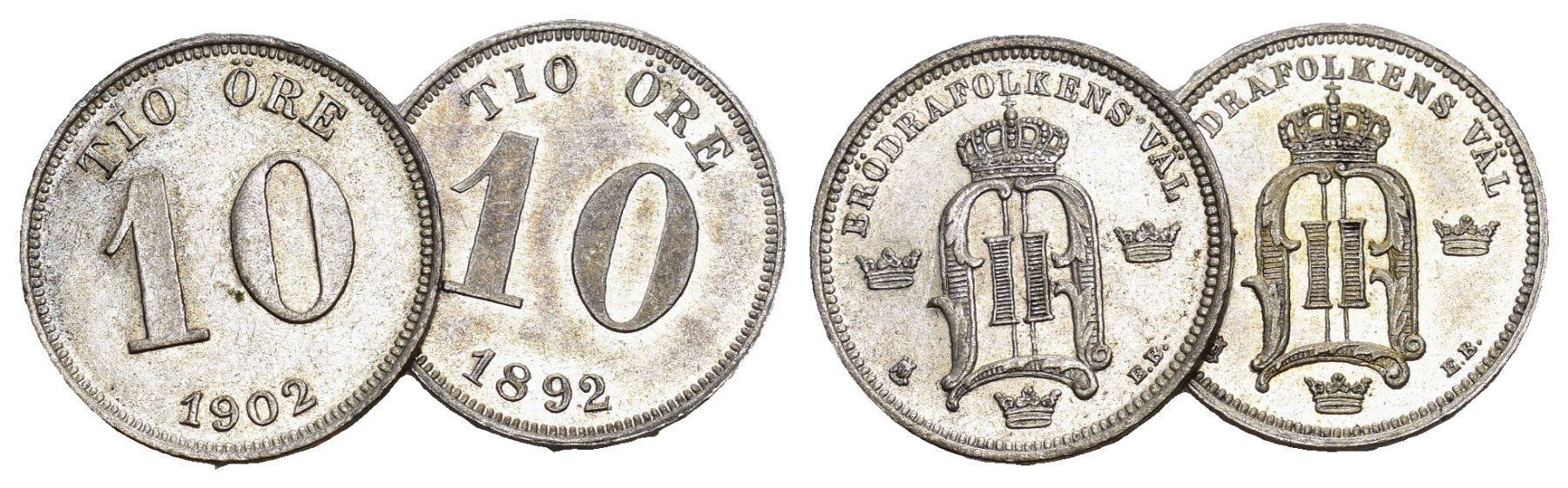 Tutti le monete: Schweden 1892+1902 – Usato da Bern venduto da numismatictops