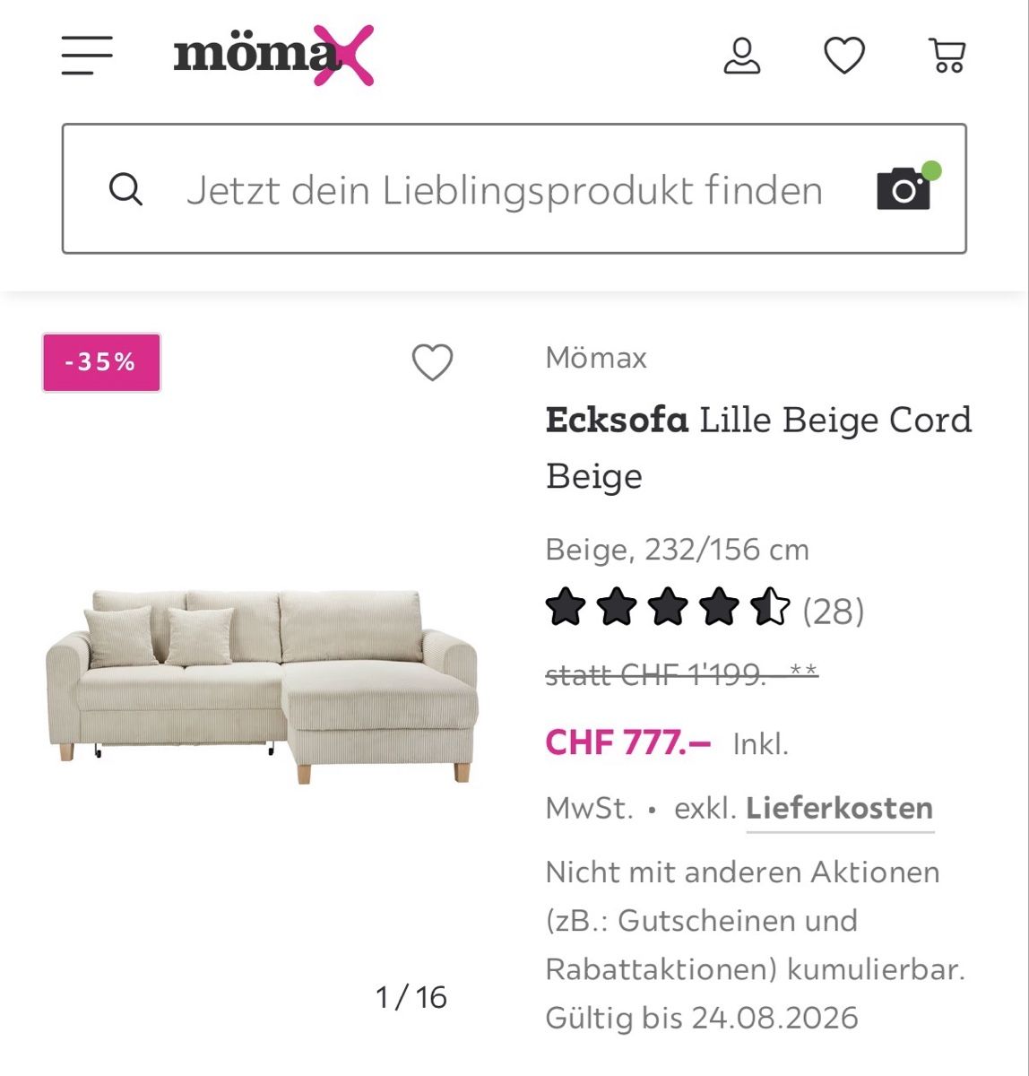 Sofas: Ecksofa Beige – Gebraucht aus Zollikofen von hel_xxl5