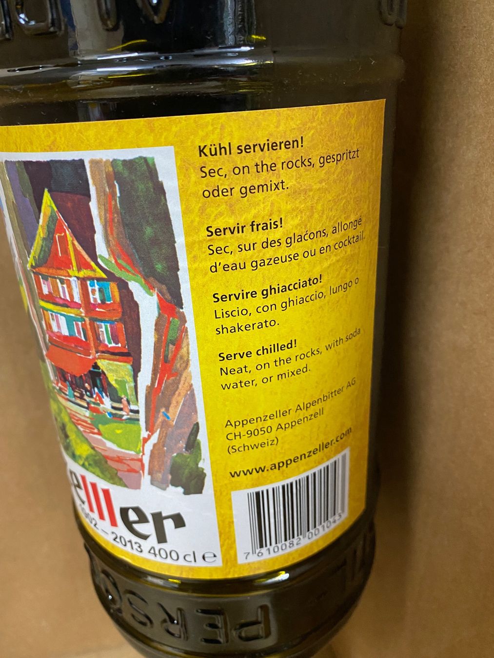 Sonstiges Geschirr & Gläser: Appenzeller Flasche leer gross 400cl – Gebraucht aus Eschlikon TG von ArtRec 4