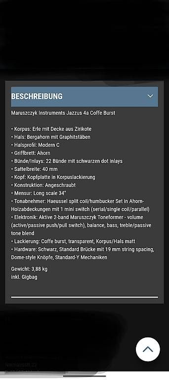 Strumenti musicali: Maruszczyk Jazzus 4a Coffee Burst  – Nuovo e nell'imballaggio originale da Hauptwil venduto da she_ch7h 3